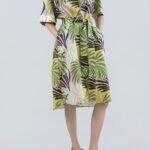 Psophia Midi Tropical Shirt-dress