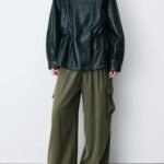 Grace & Mila Faux Leather Jacket Auburn